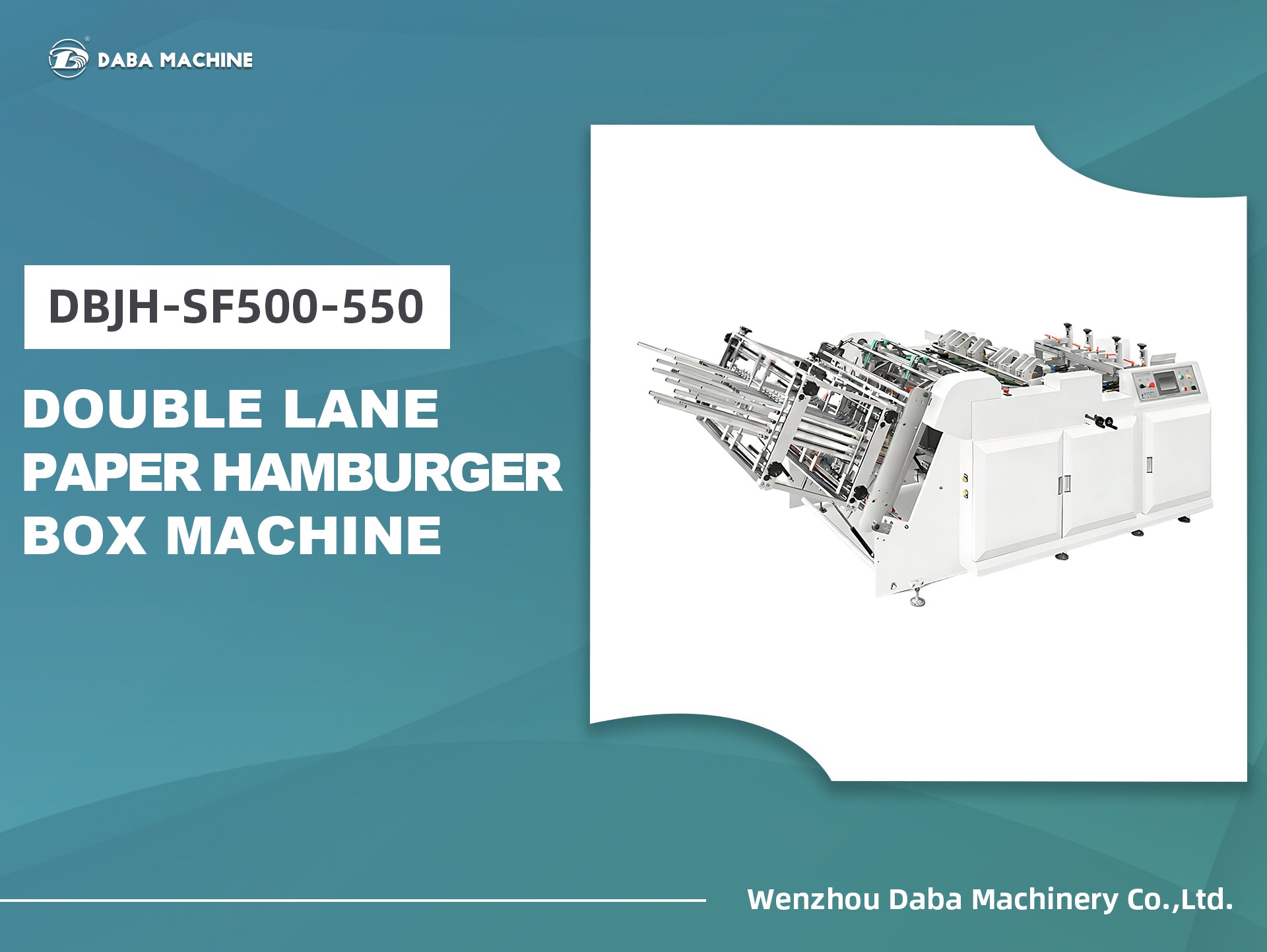 DBJH-SF500-550 Double Lane Paper Hamburger Box Machine | Full Servo Control for Efficient Production